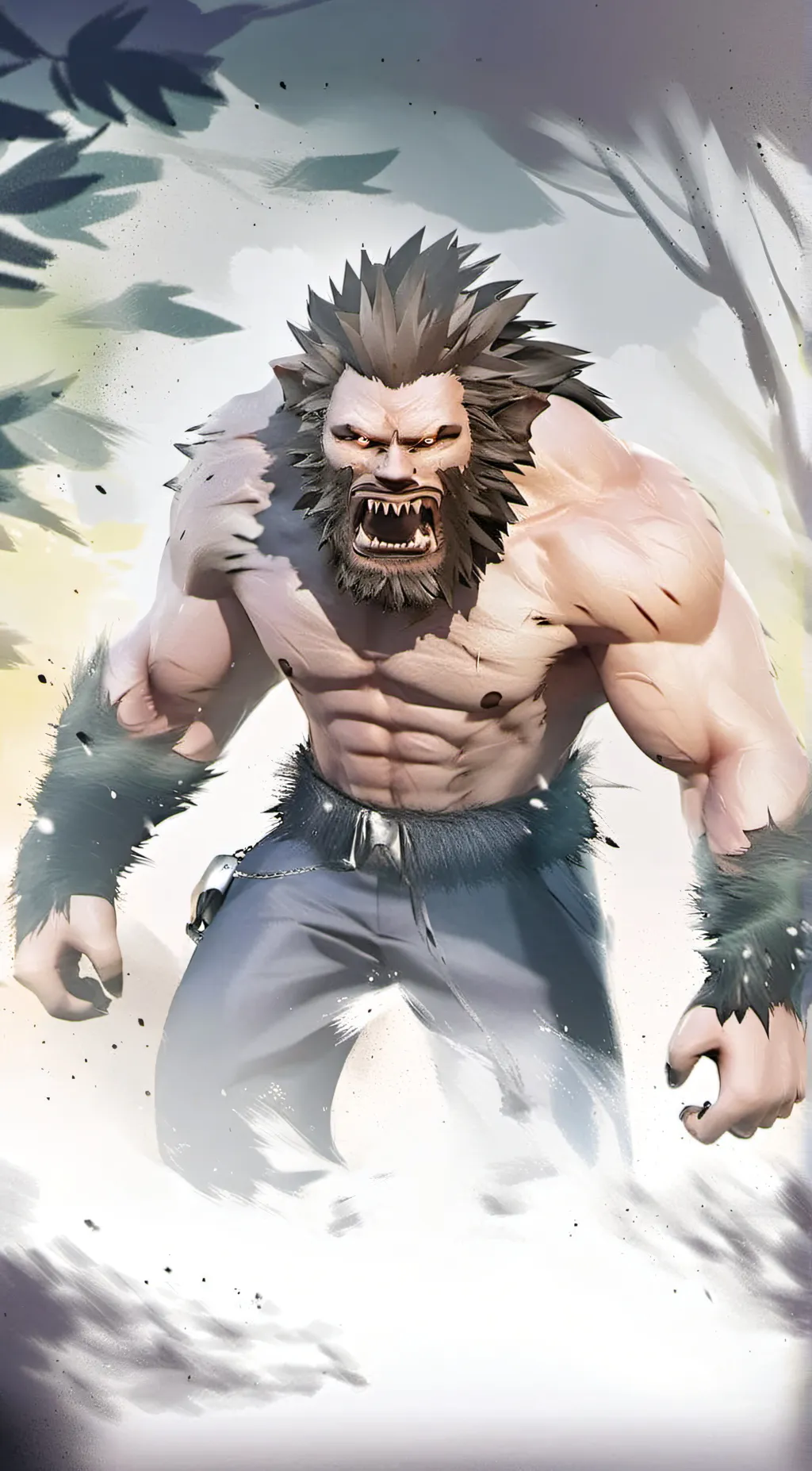ai character: Primal Beastman background