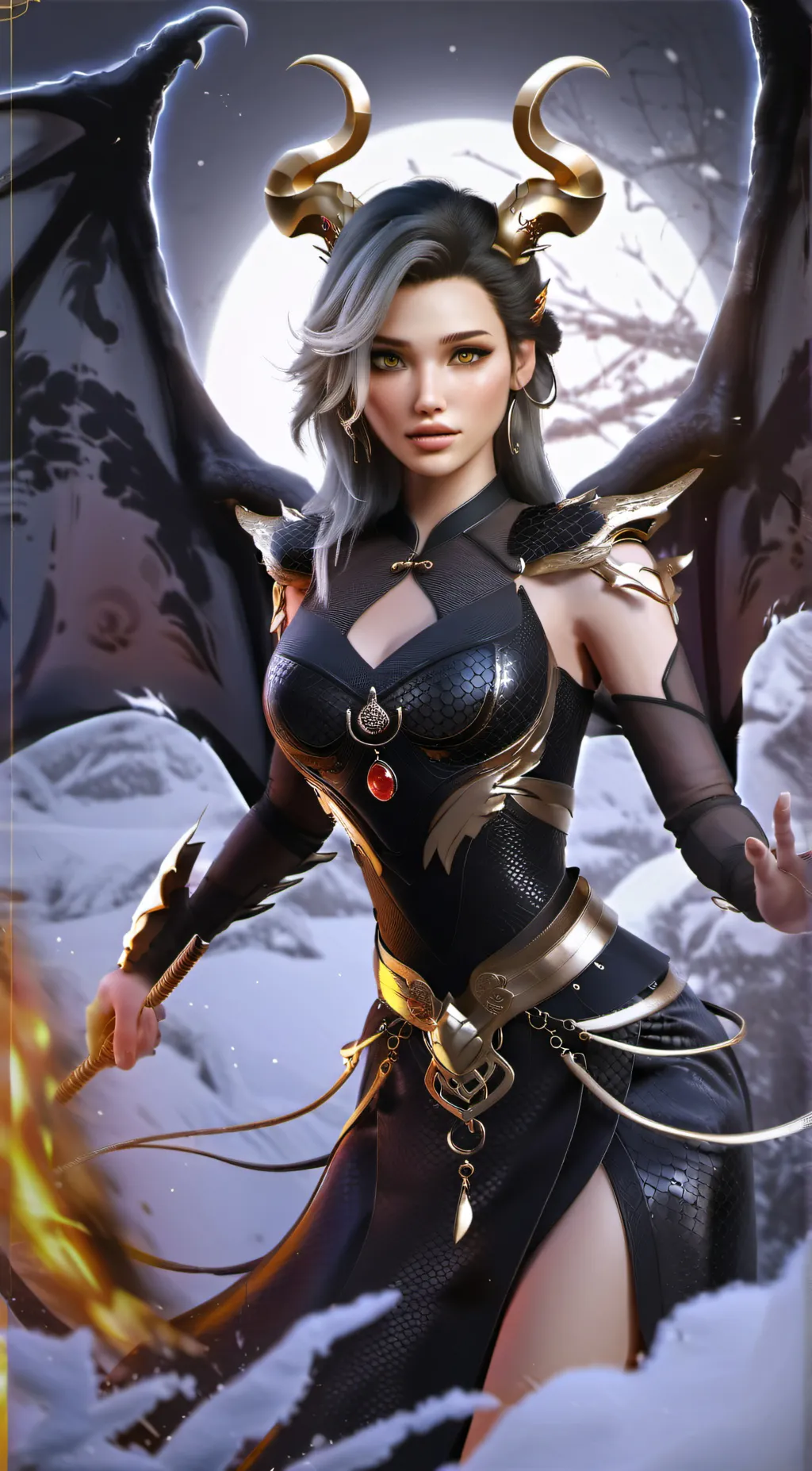 ai character: the dragon queen  background