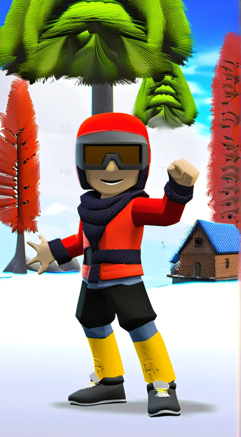 ai character: Roblox HQ background