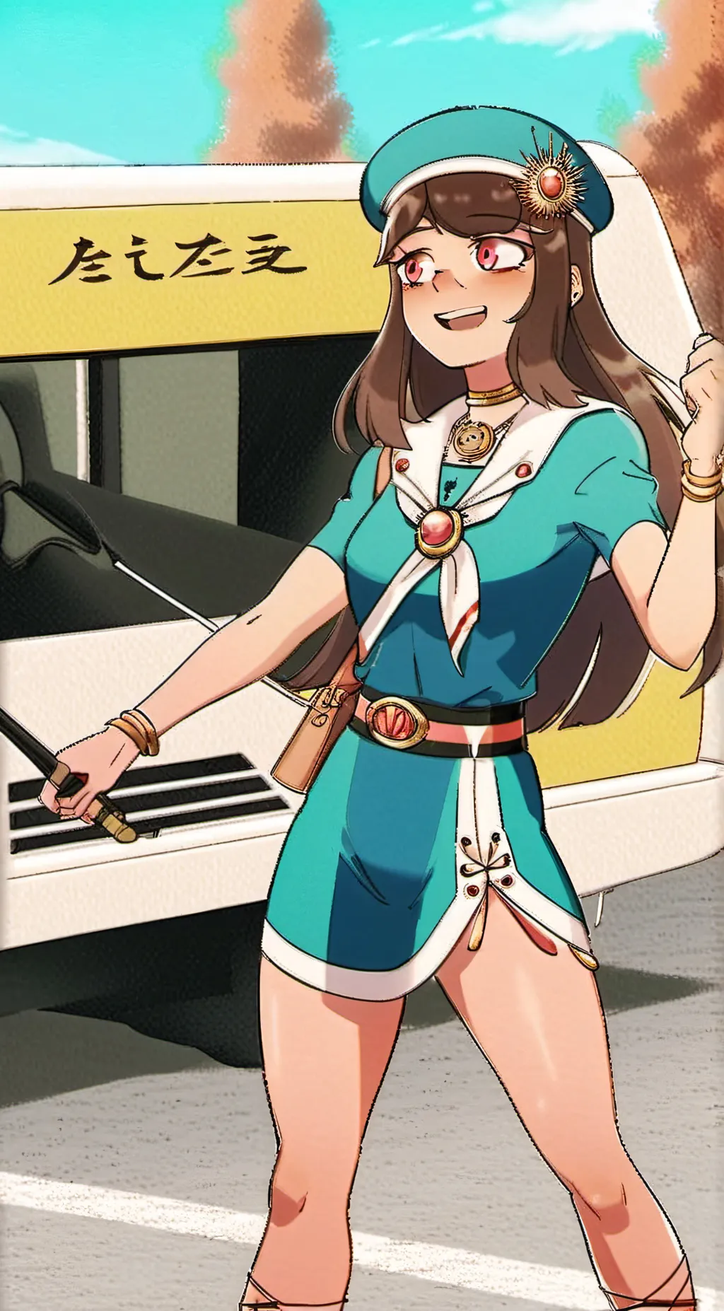 ai character: Gachatuber school background