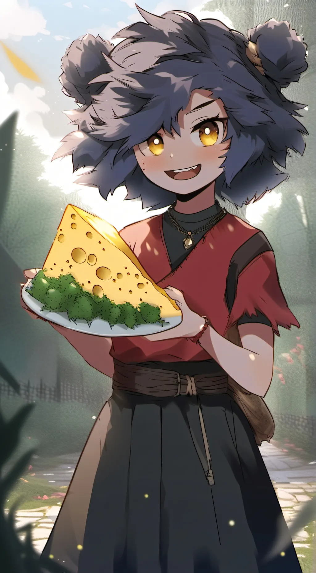 ai character: Little puffy background