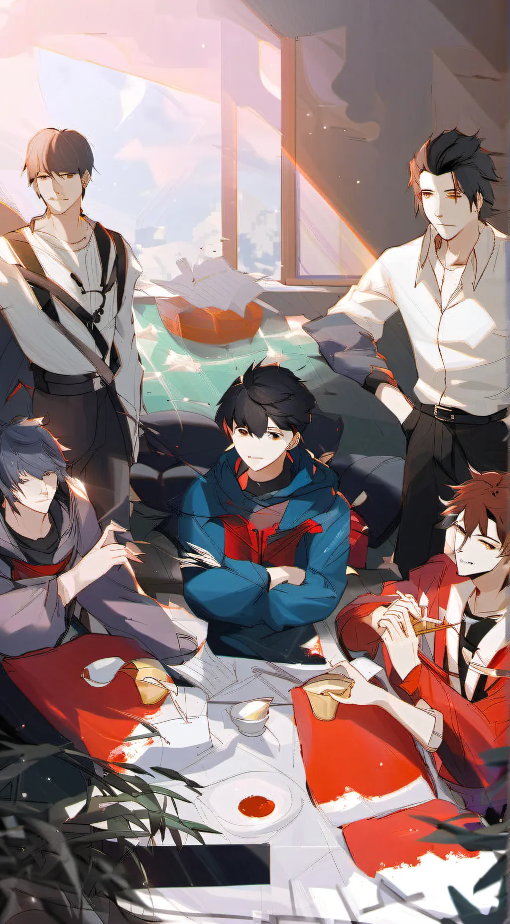 ai character: brothers friends background