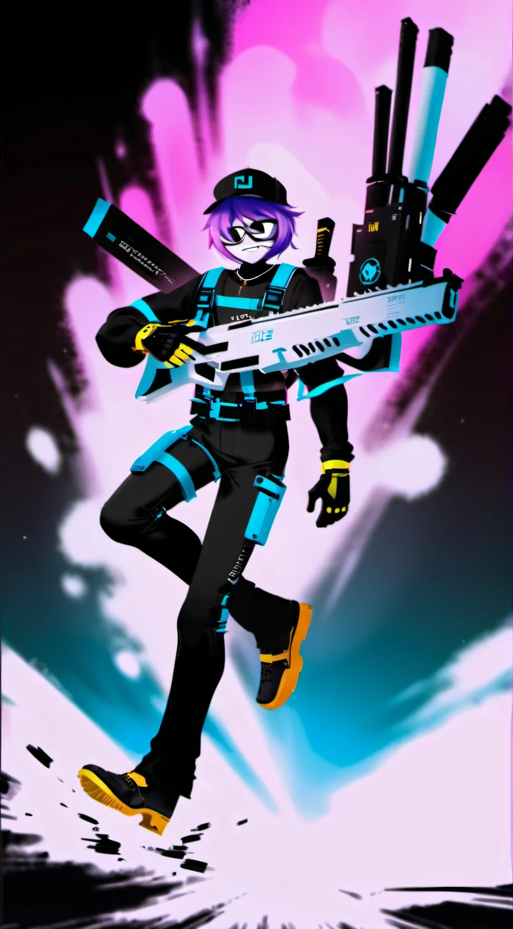ai character: Uzi  background