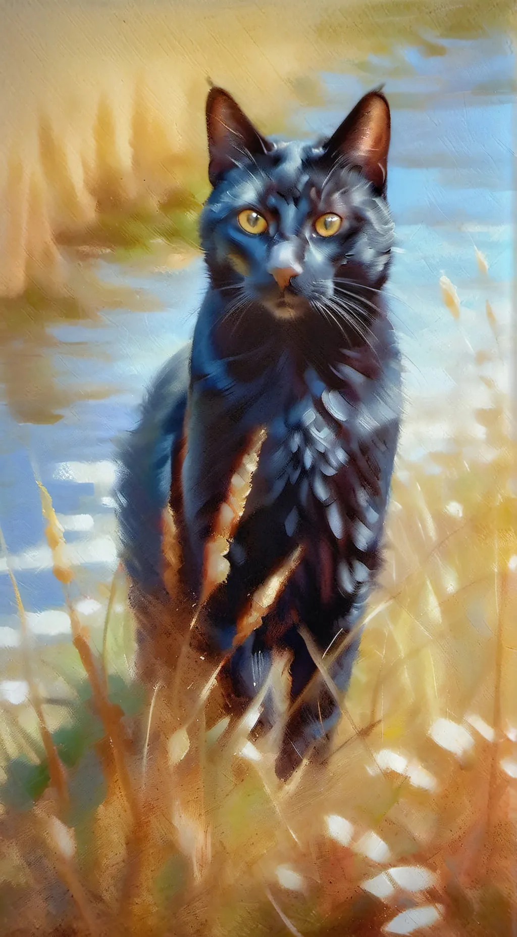 ai character: Moon heart background