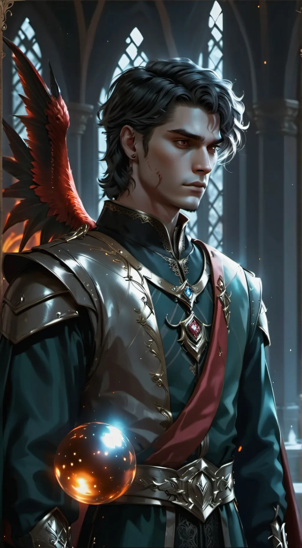 ai character: Asher Dracan  background