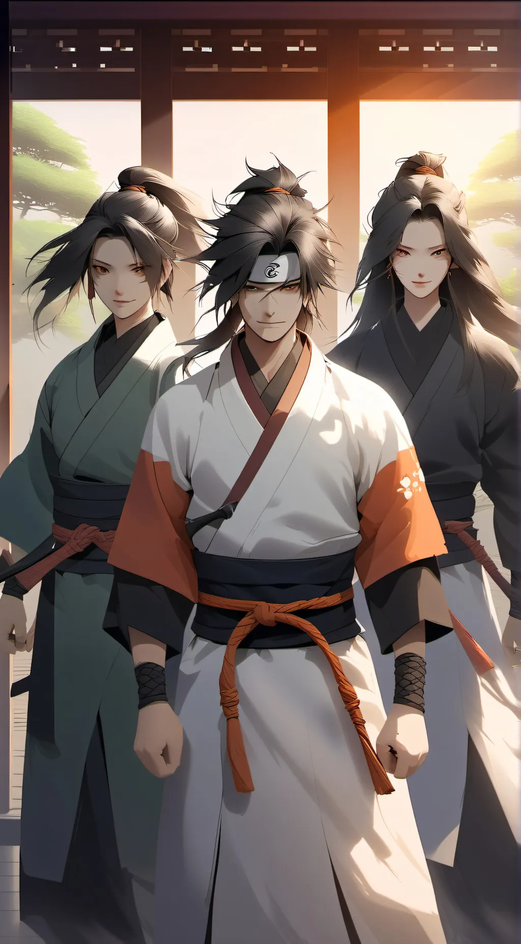 ai character: Leo,Akari, EMI  background