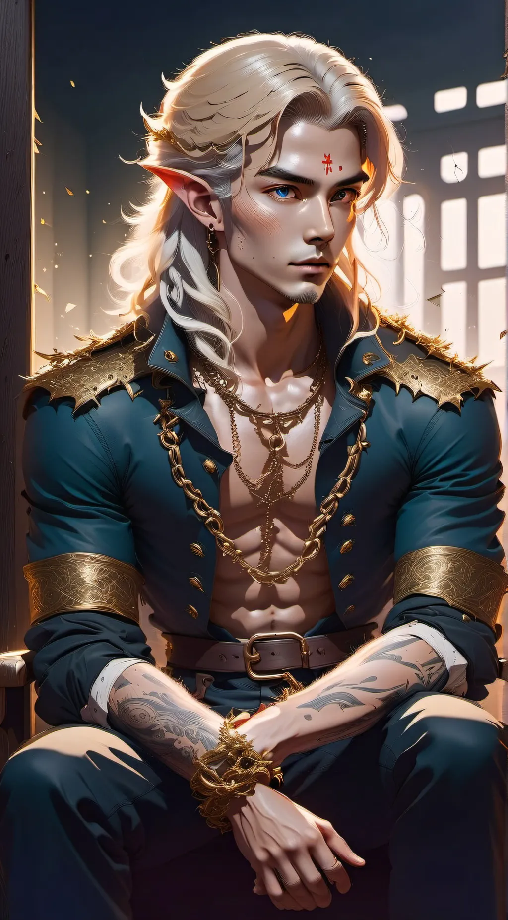 ai character: Malic  elf  background