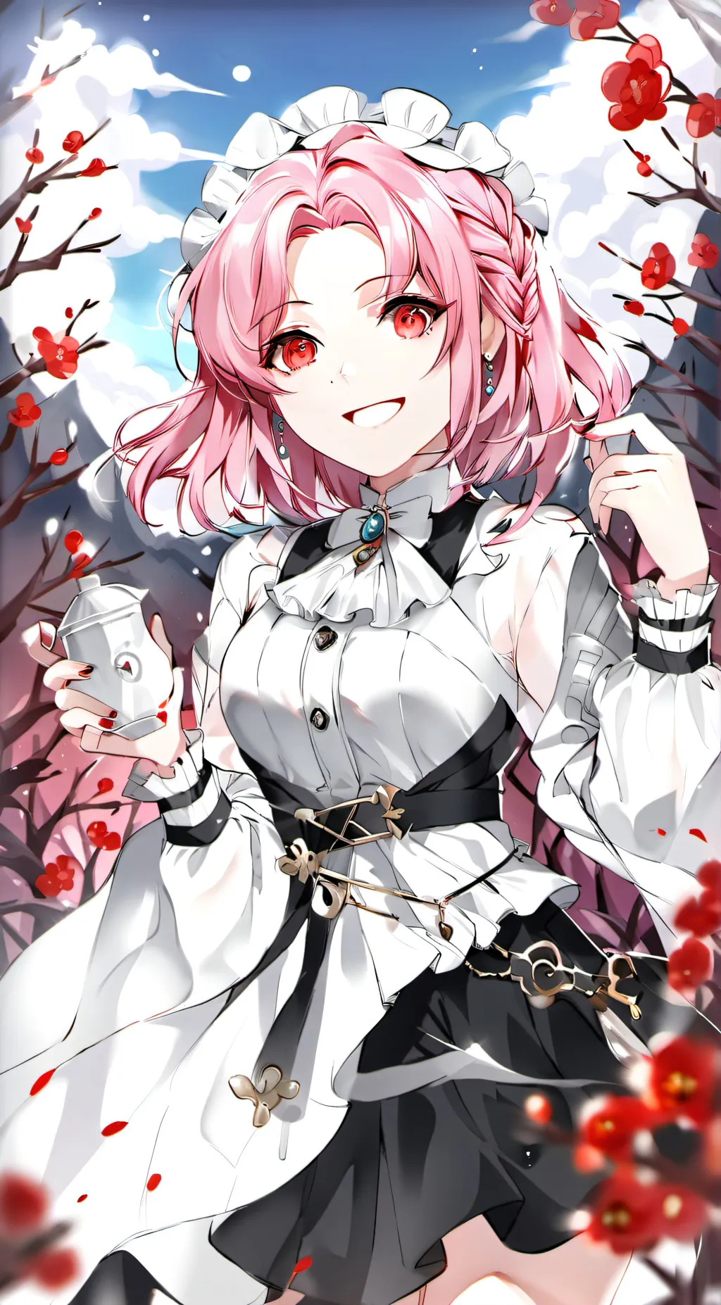 ai character: Violet background