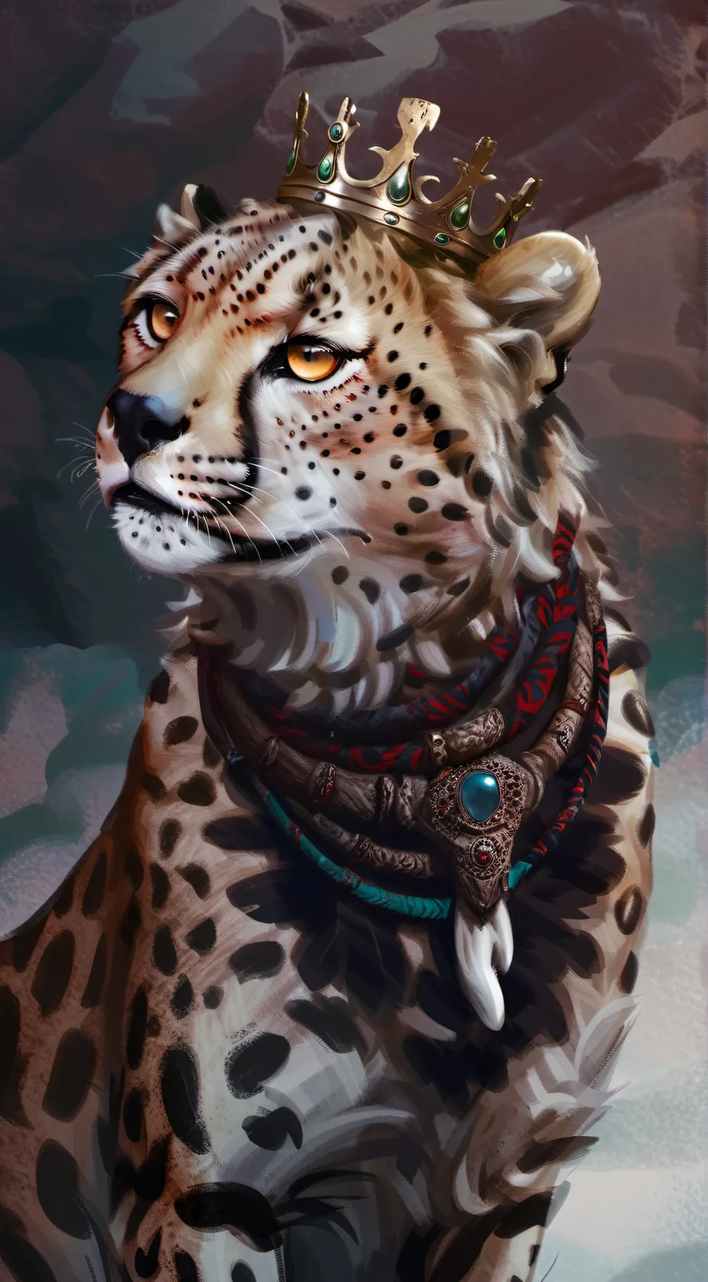 ai character: Queen Scarlet  background