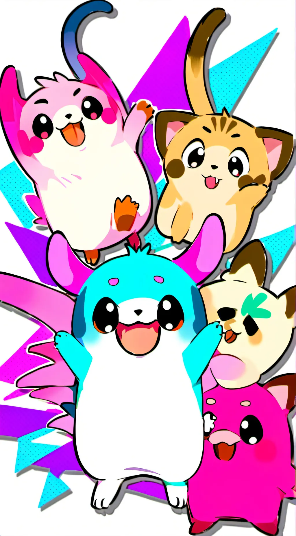 ai character: cat infection ll background