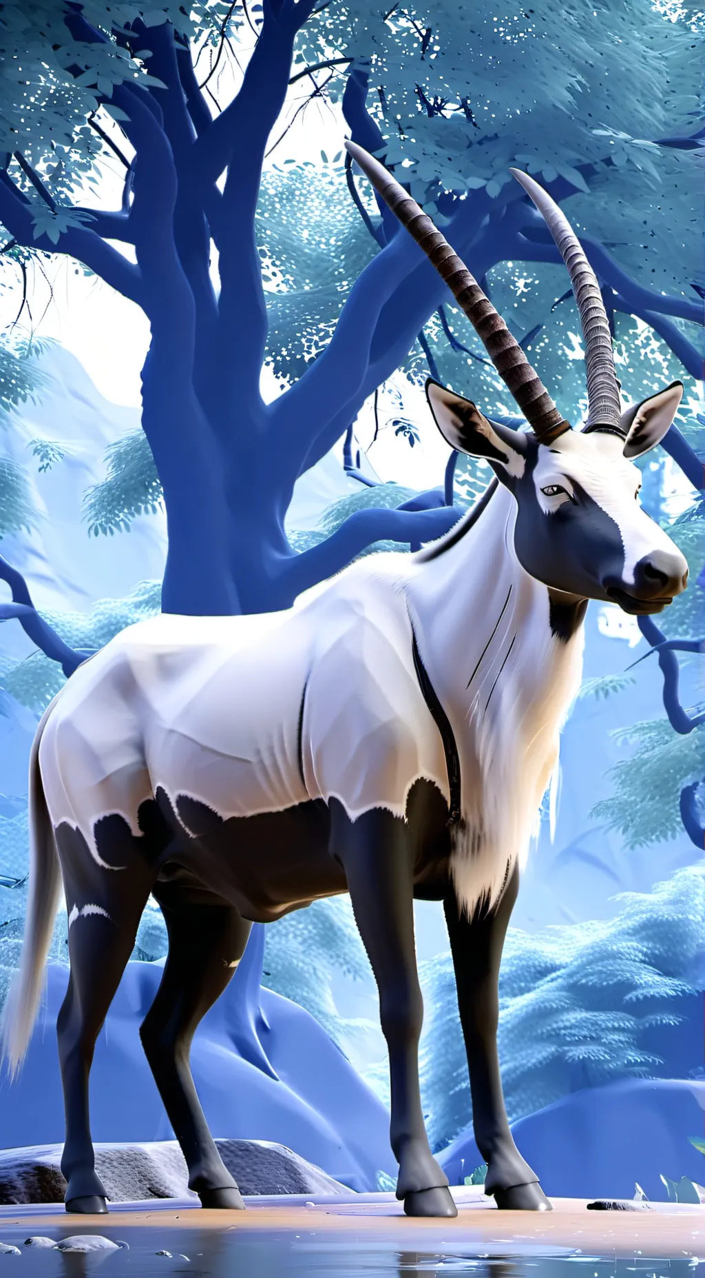 ai character:  gemsbok background