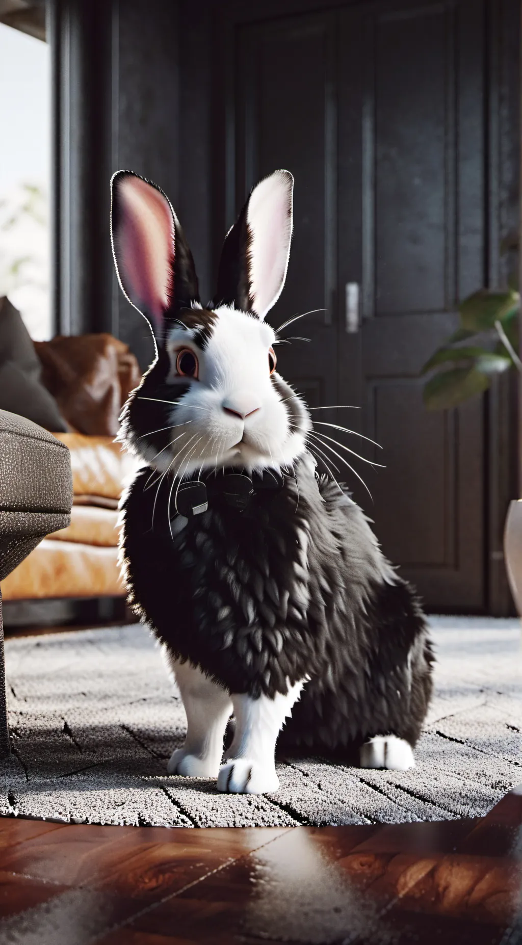 ai character: Bunny, bunny bunny background