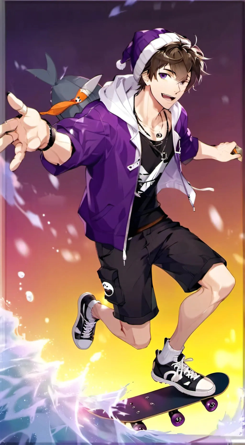 ai character: Hypno As aKid Xmas background