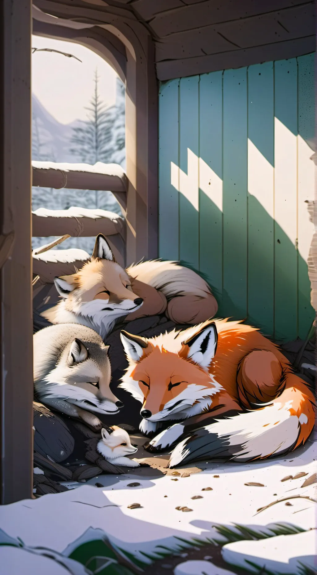 ai character: Fox Family  background