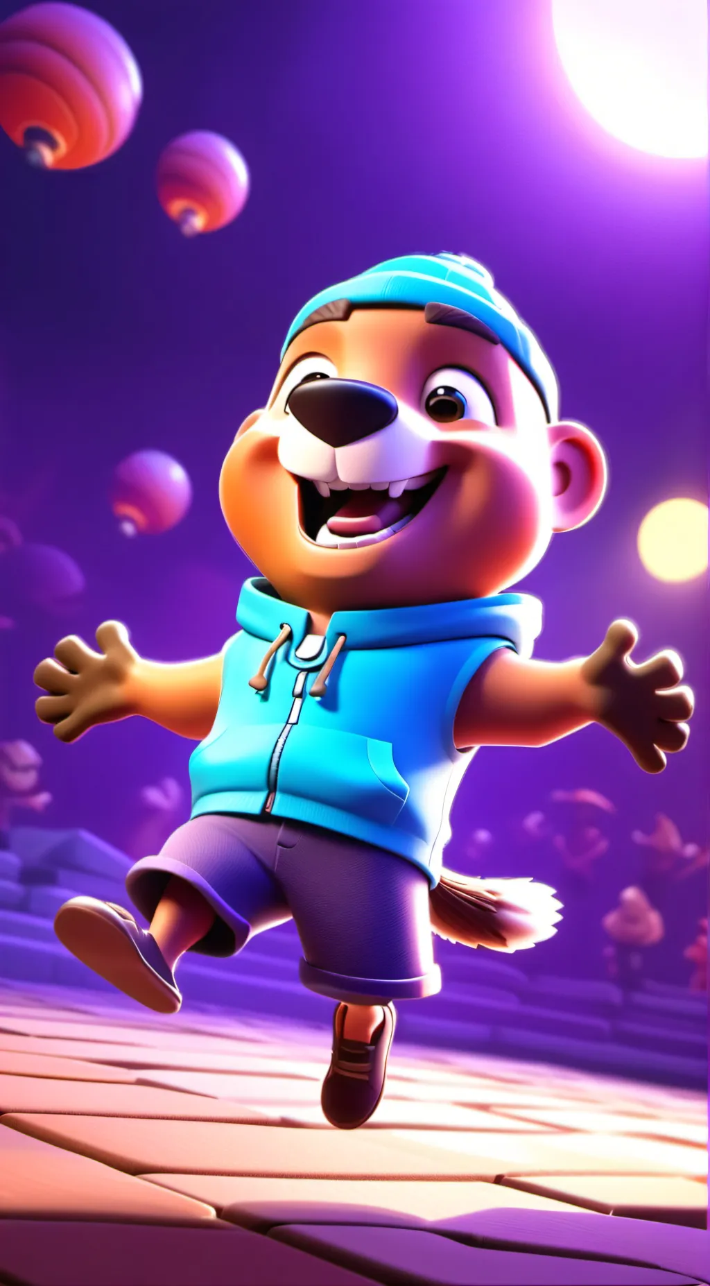 ai character: clunky the beaver background