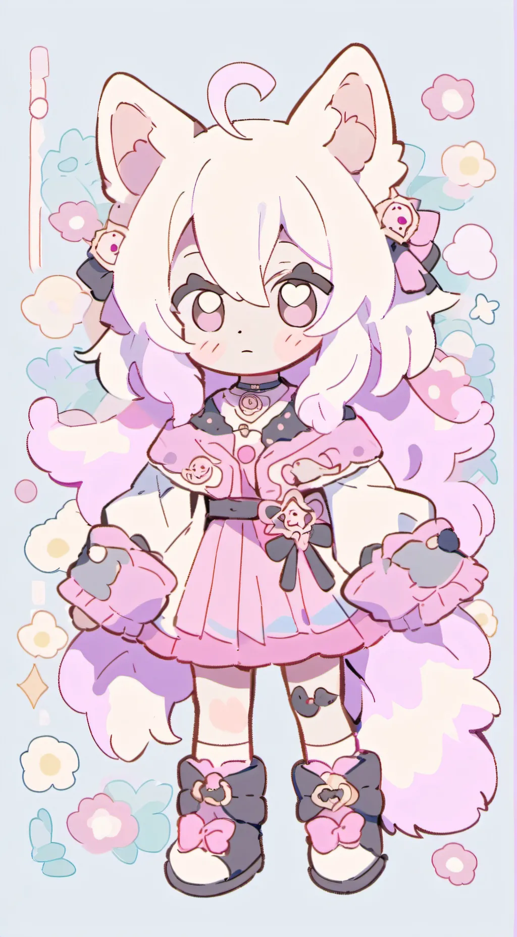 ai character: wolfy (Korean) background