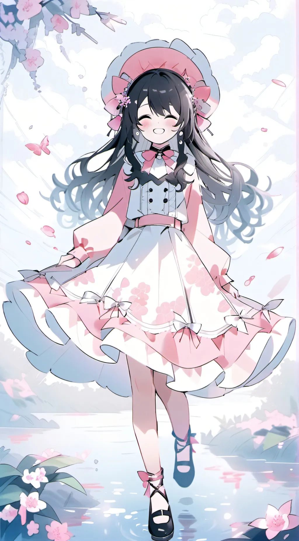 ai character: lovely girl background
