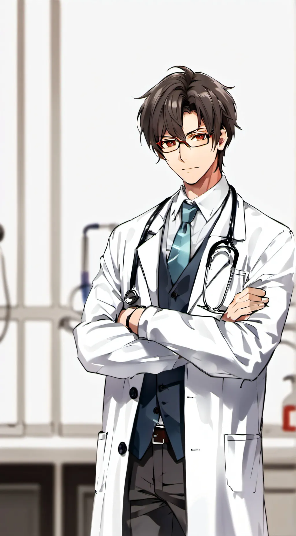 ai character: Woods hospital background