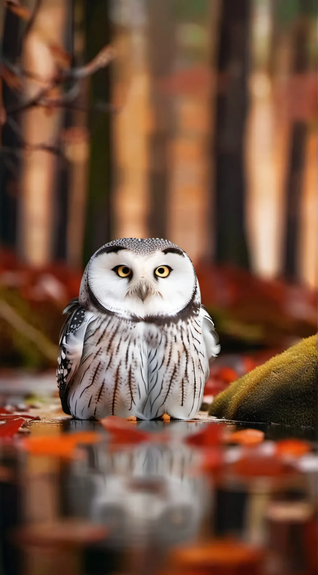 ai character: Mystical owl  background