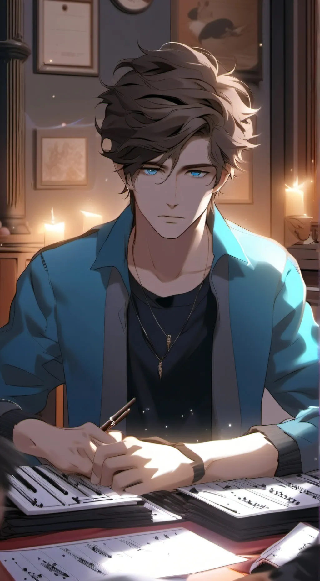 ai character: ash background