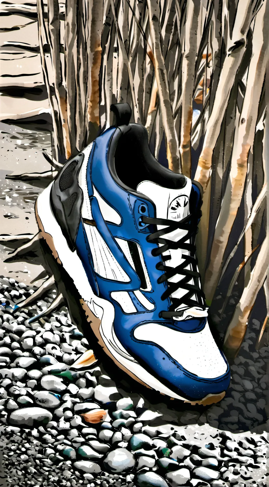 ai character: NIKE TECKS background