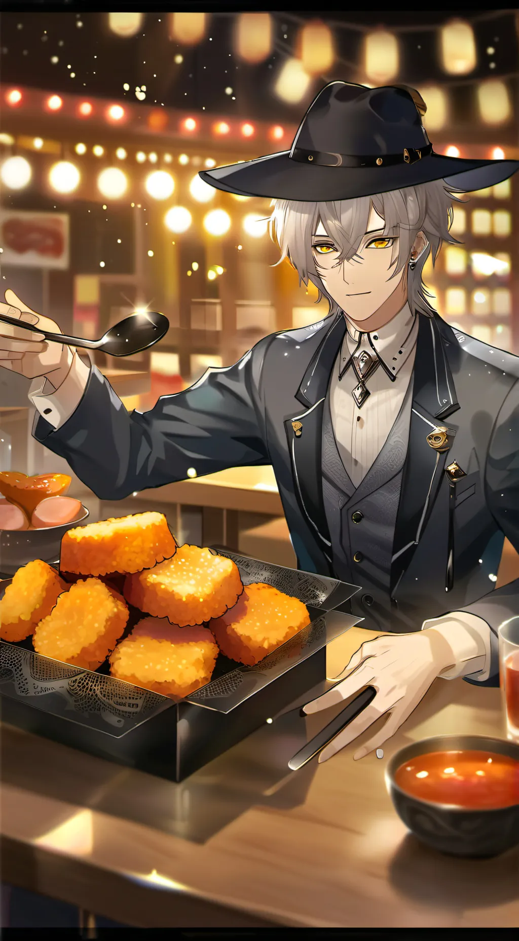 ai character: Chicken Nugget🤠 background