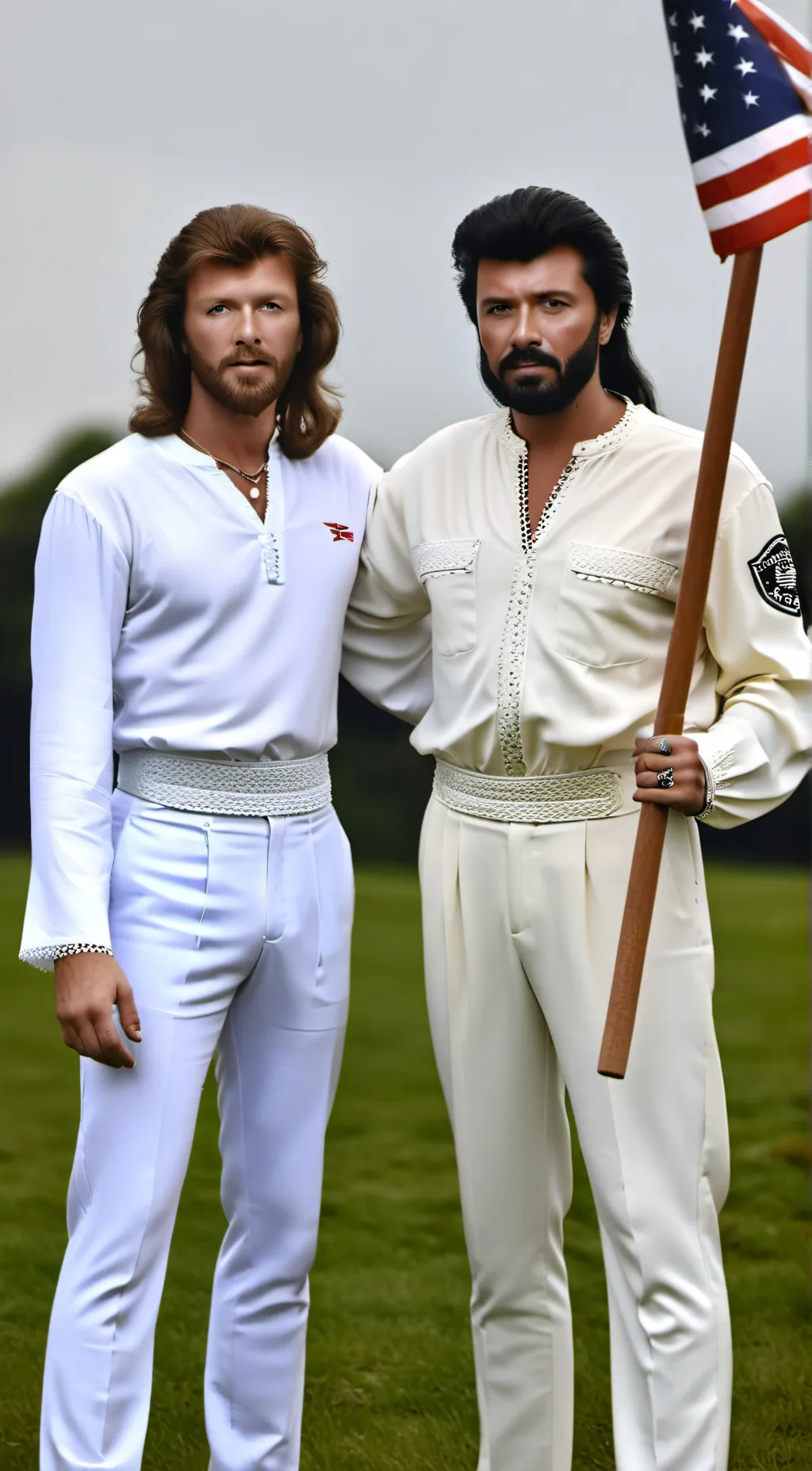 ai character: Barry gibb  background