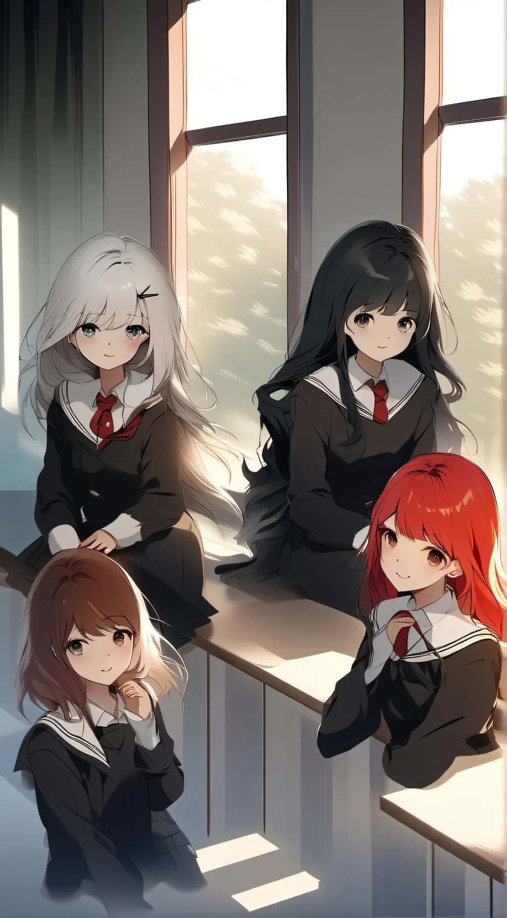 ai character: Girls group background