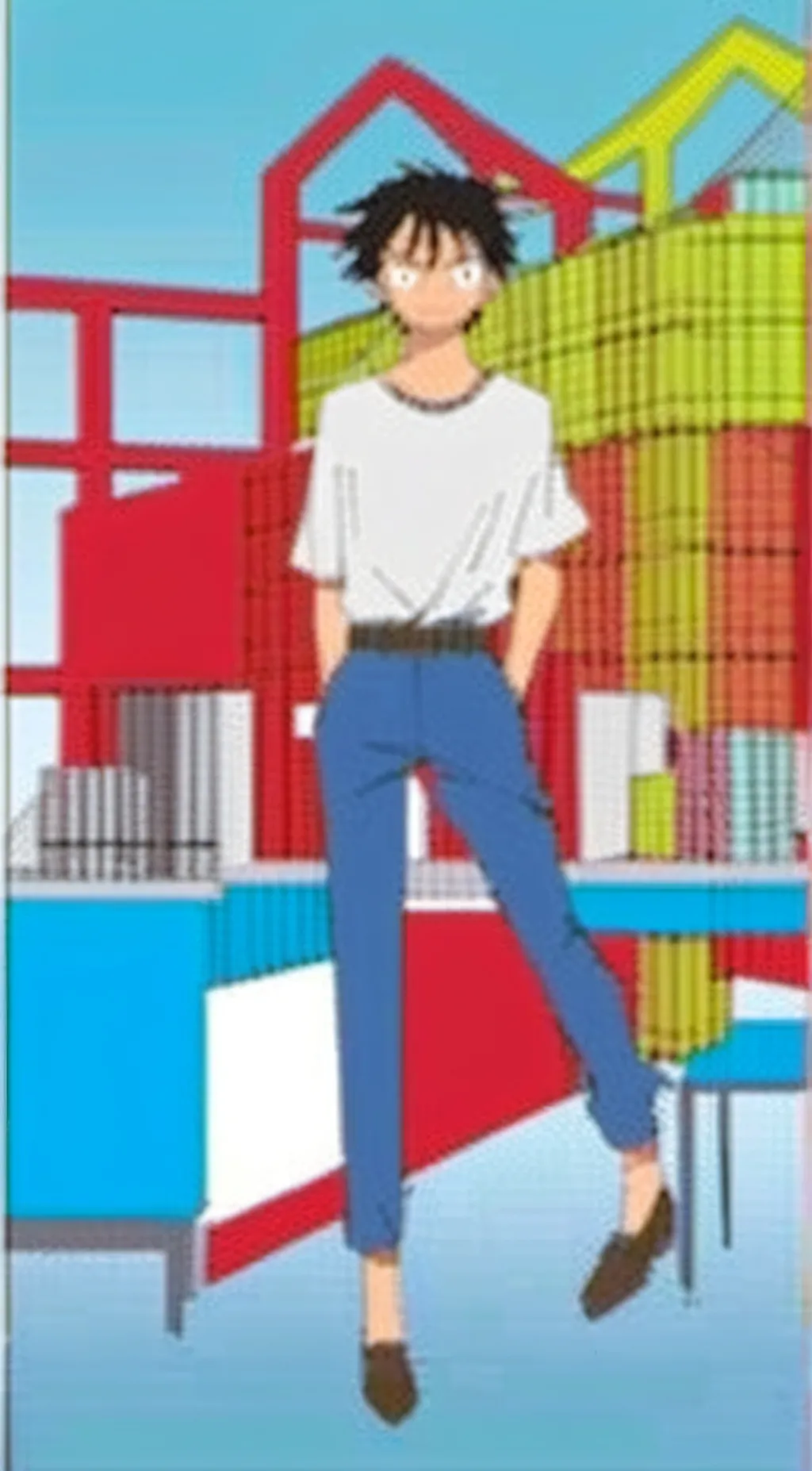 ai character: straw hats background