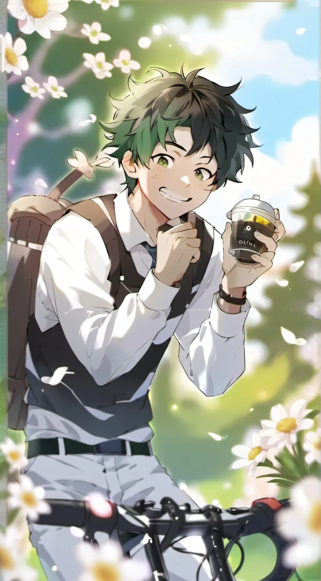 ai character: Izuku midorya  background