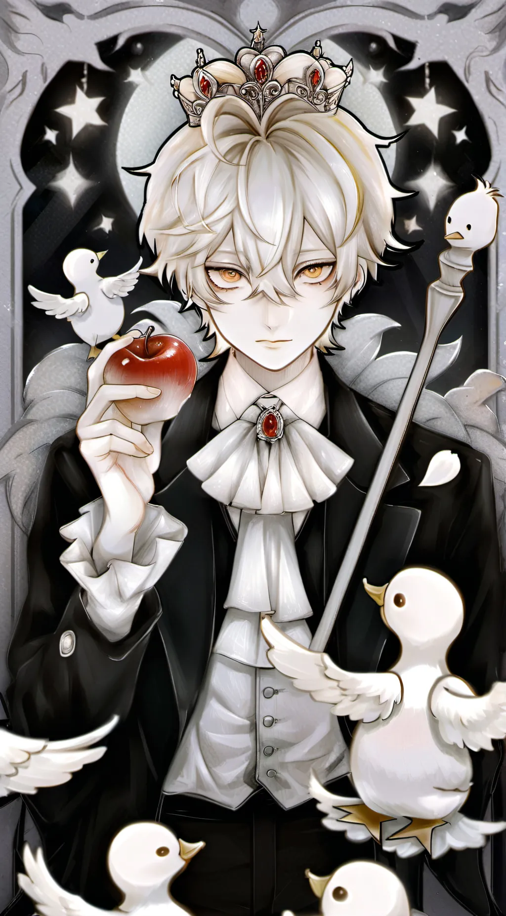 ai character: Lucifer x alastor background