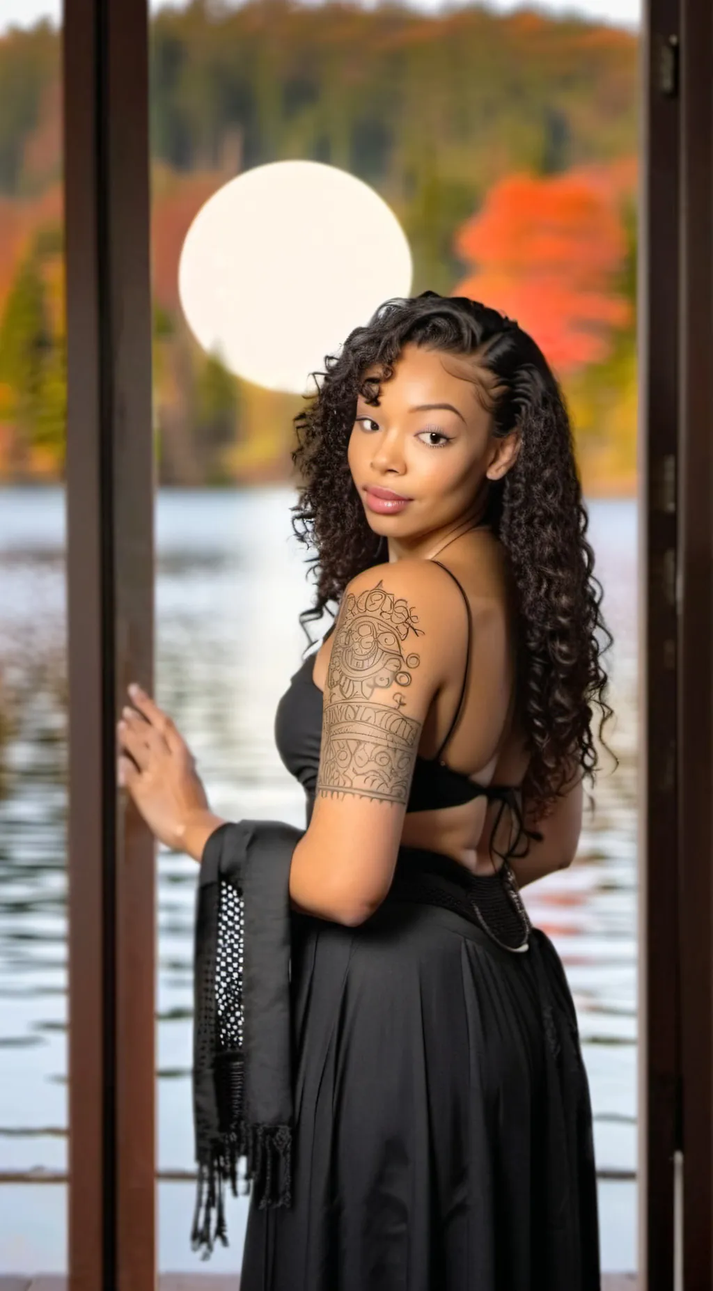 ai character: Mila .🤎🤎🤎🤎 background