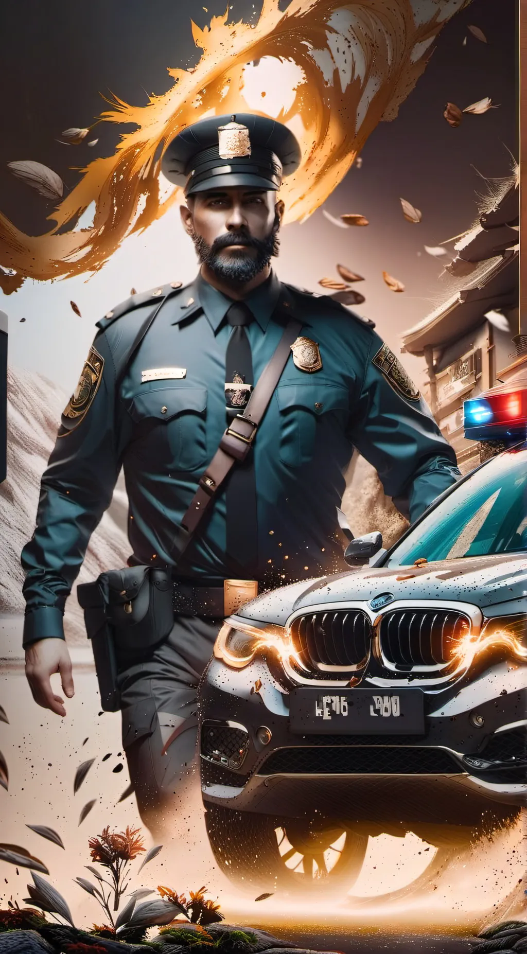 ai character: officer James  background