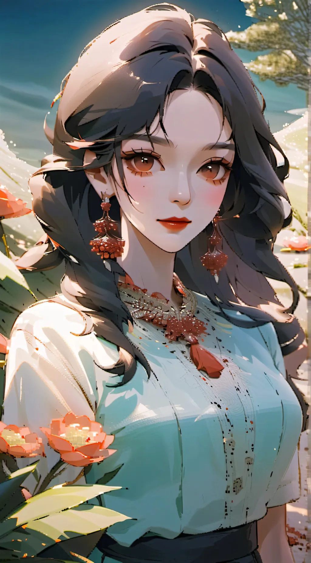 ai character: Dahlia background