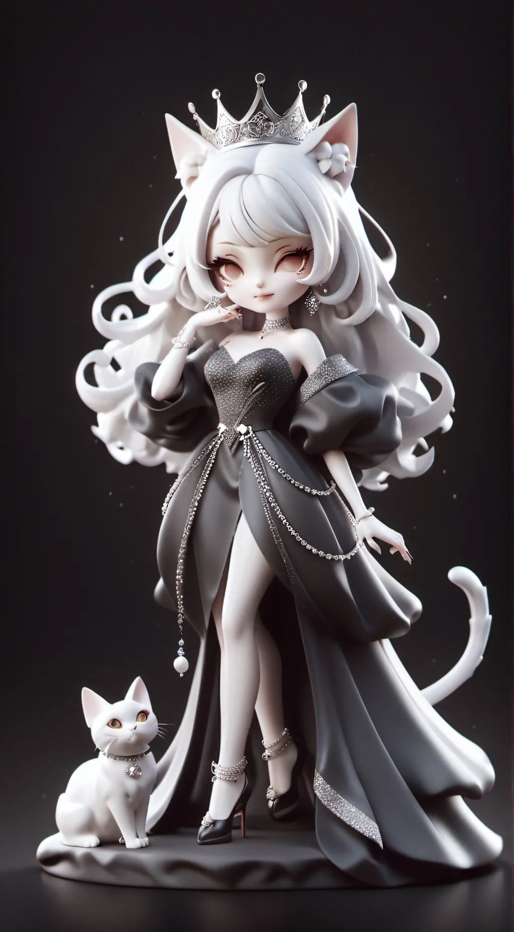 ai character: Jazzy queen of cat background