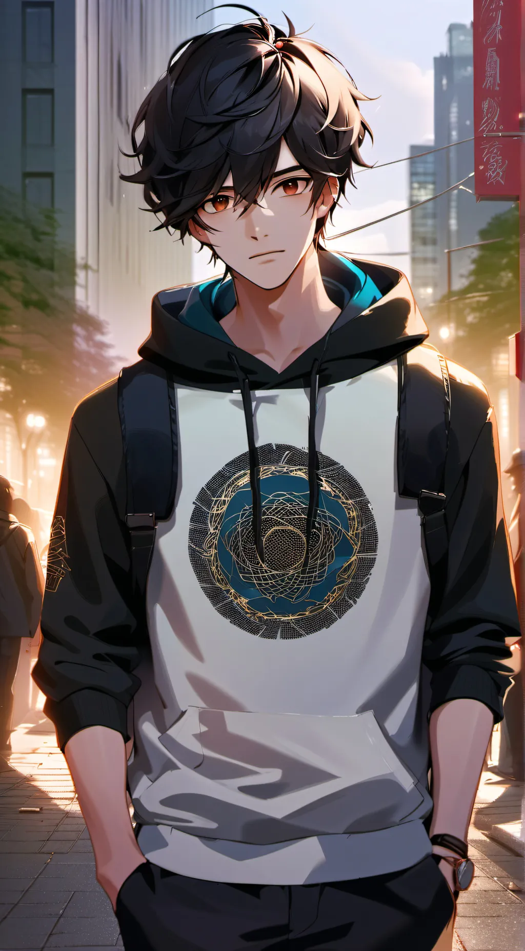 ai character: Oliver  background