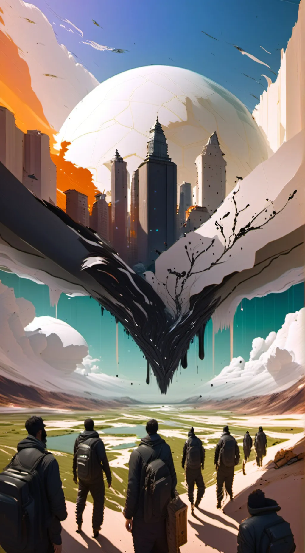 ai character: Dangerous liquid background