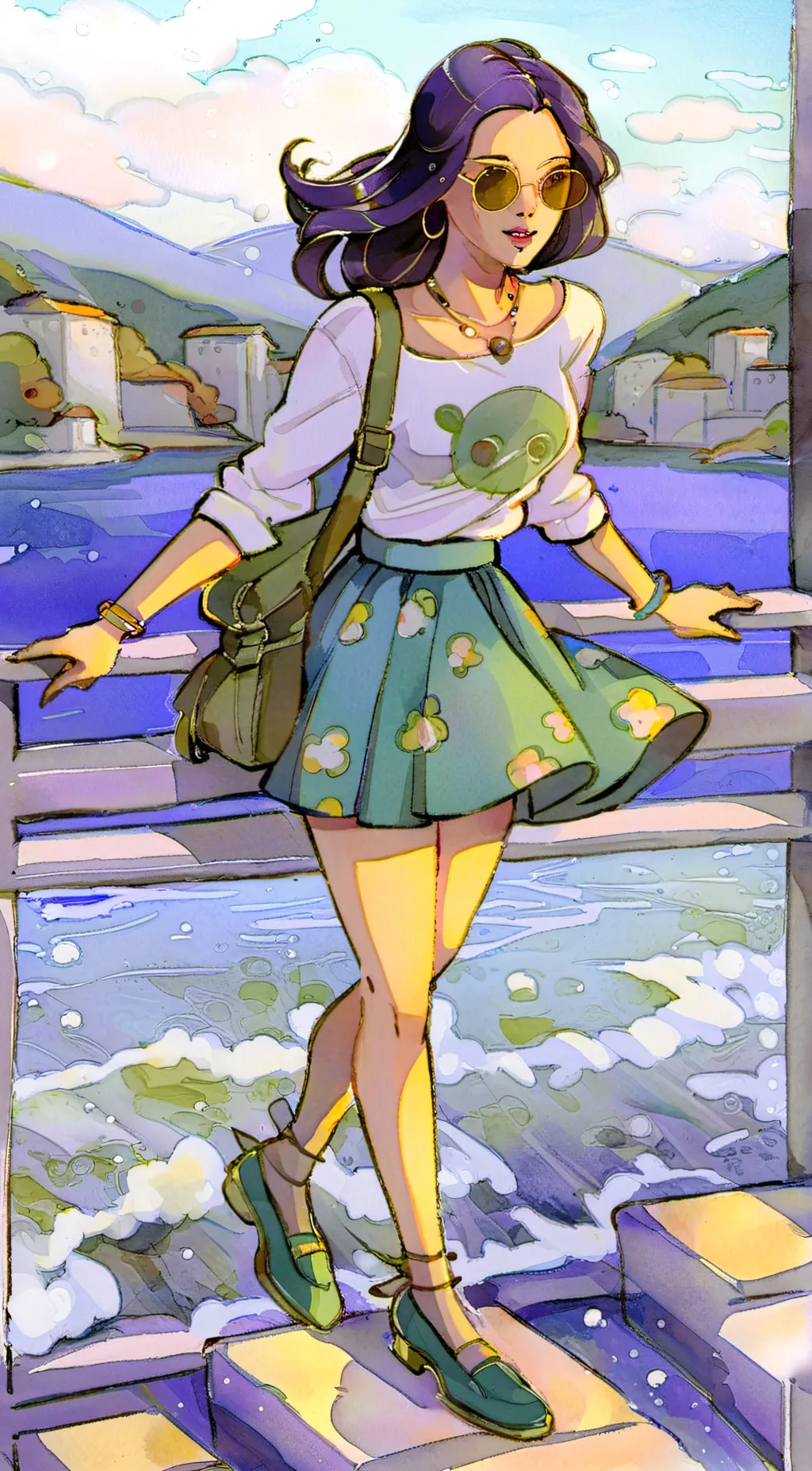 ai character: rainbow 🌈  background