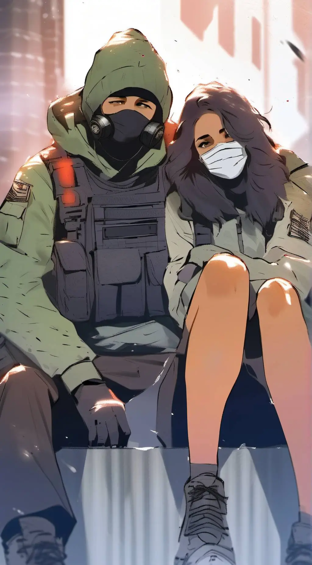 ai character: Python and ghost background