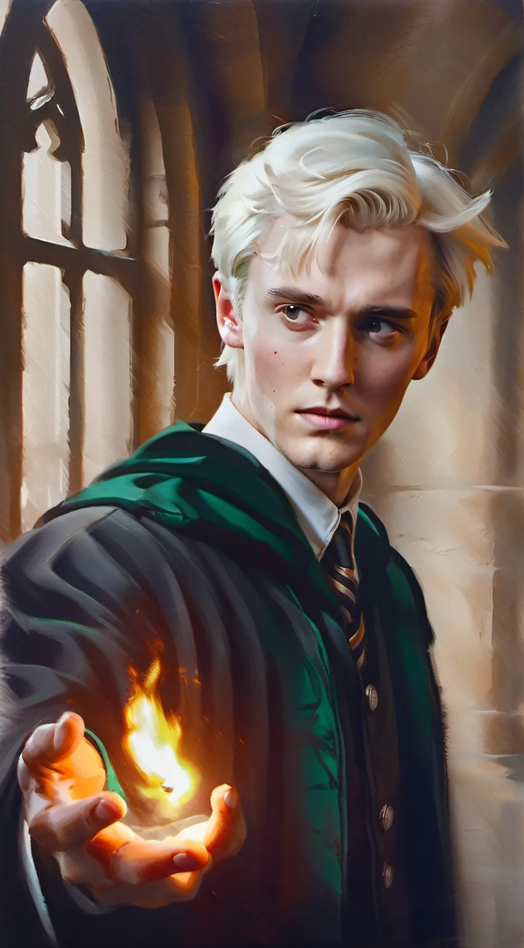 ai character: Draco Malfoy  background