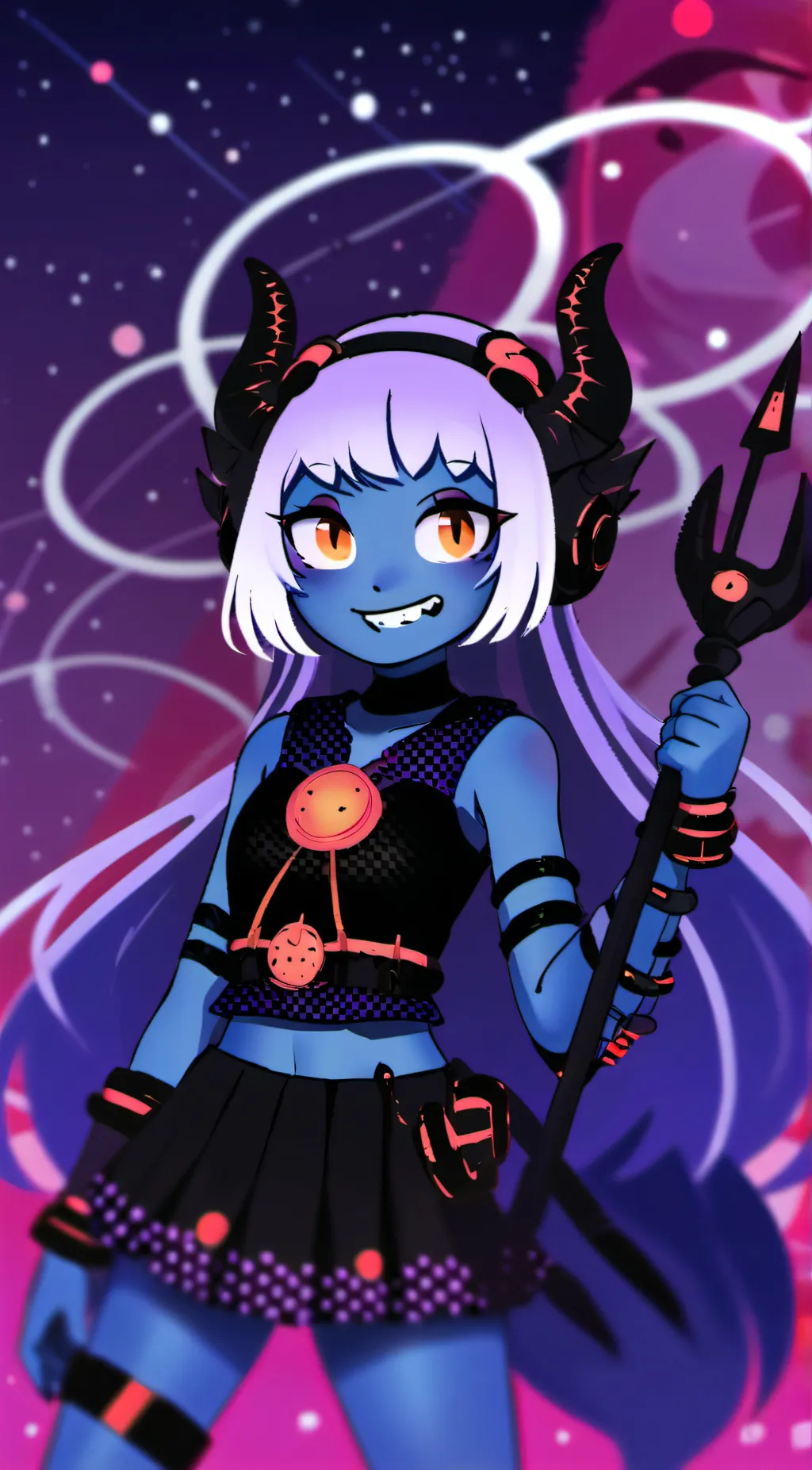 ai character: Cotton-Candy Devil background