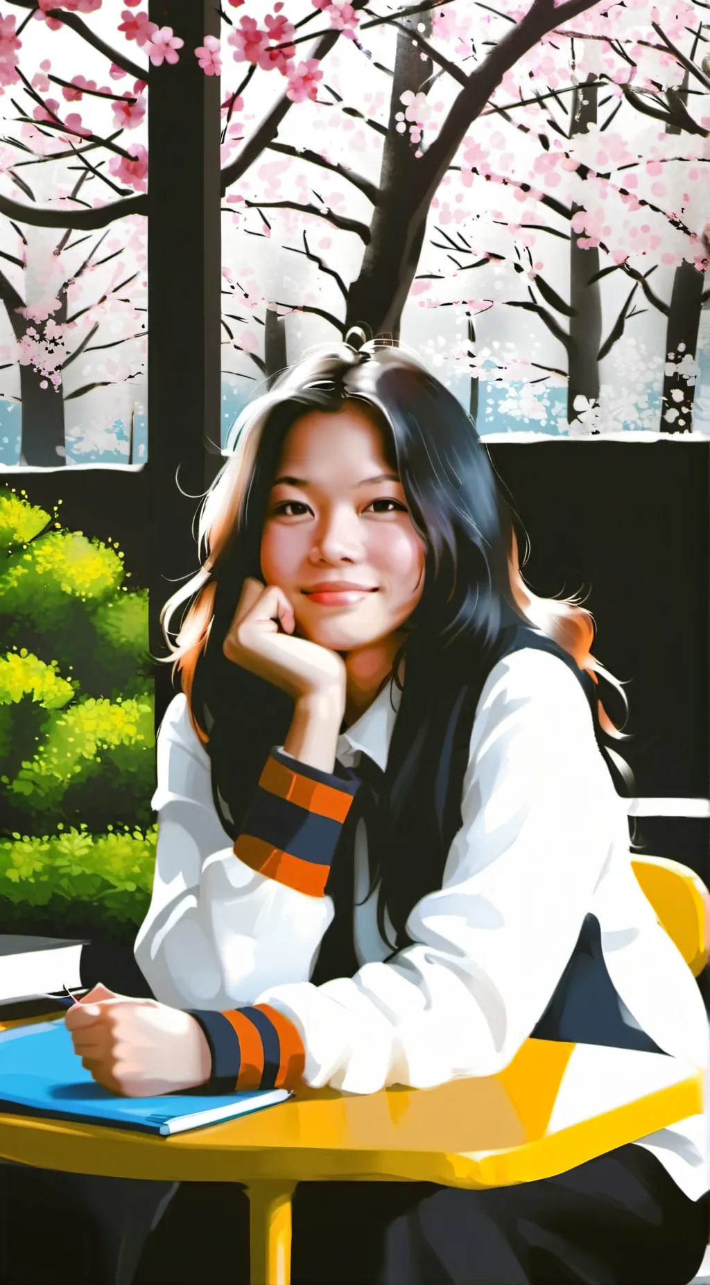 ai character: Rose background