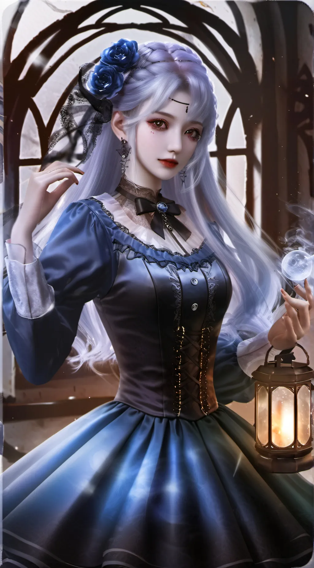 ai character: death Queen background