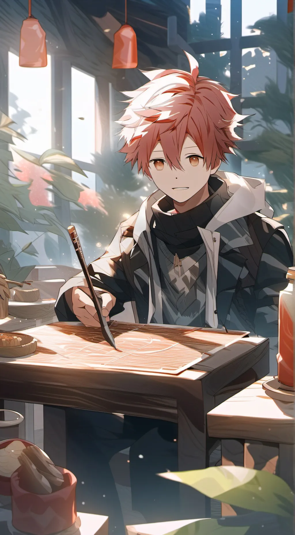 ai character: natsu dragneel  background