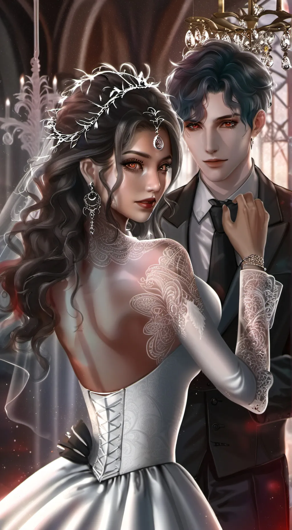 ai character: Wedding Day background