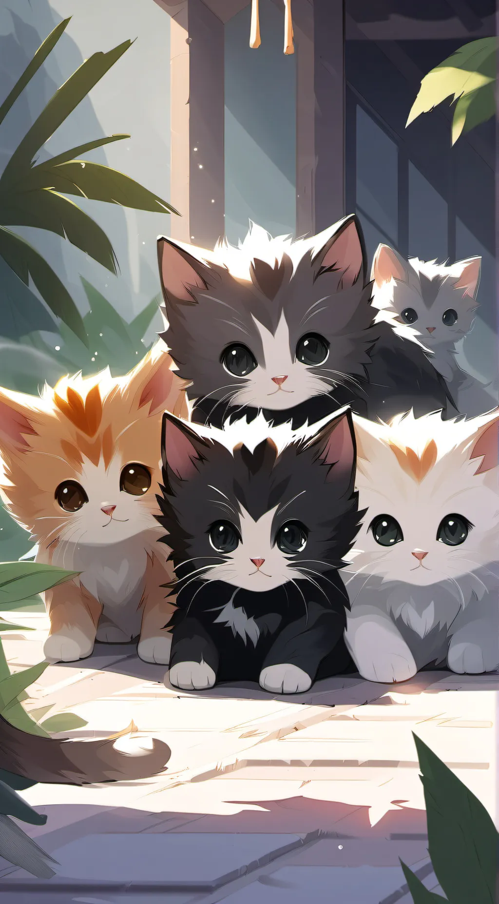 ai character: Kittens background