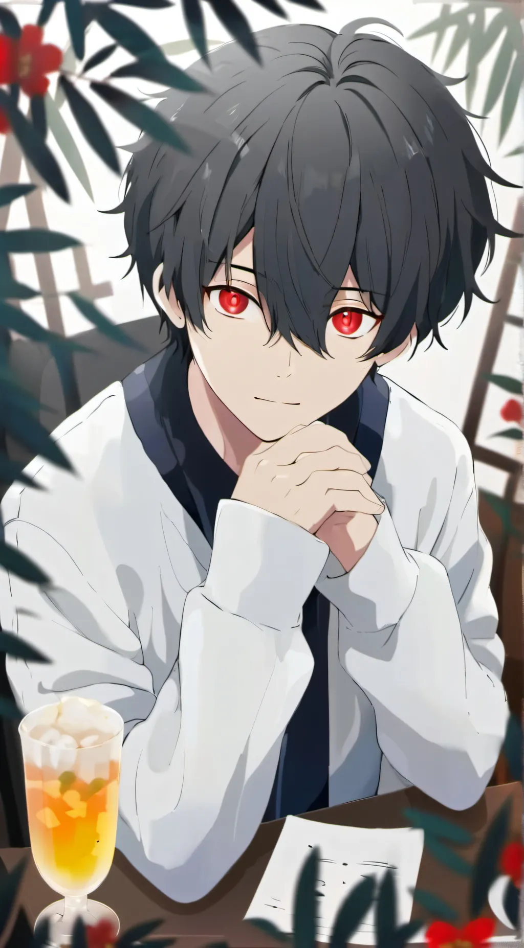 ai character: blood eye background