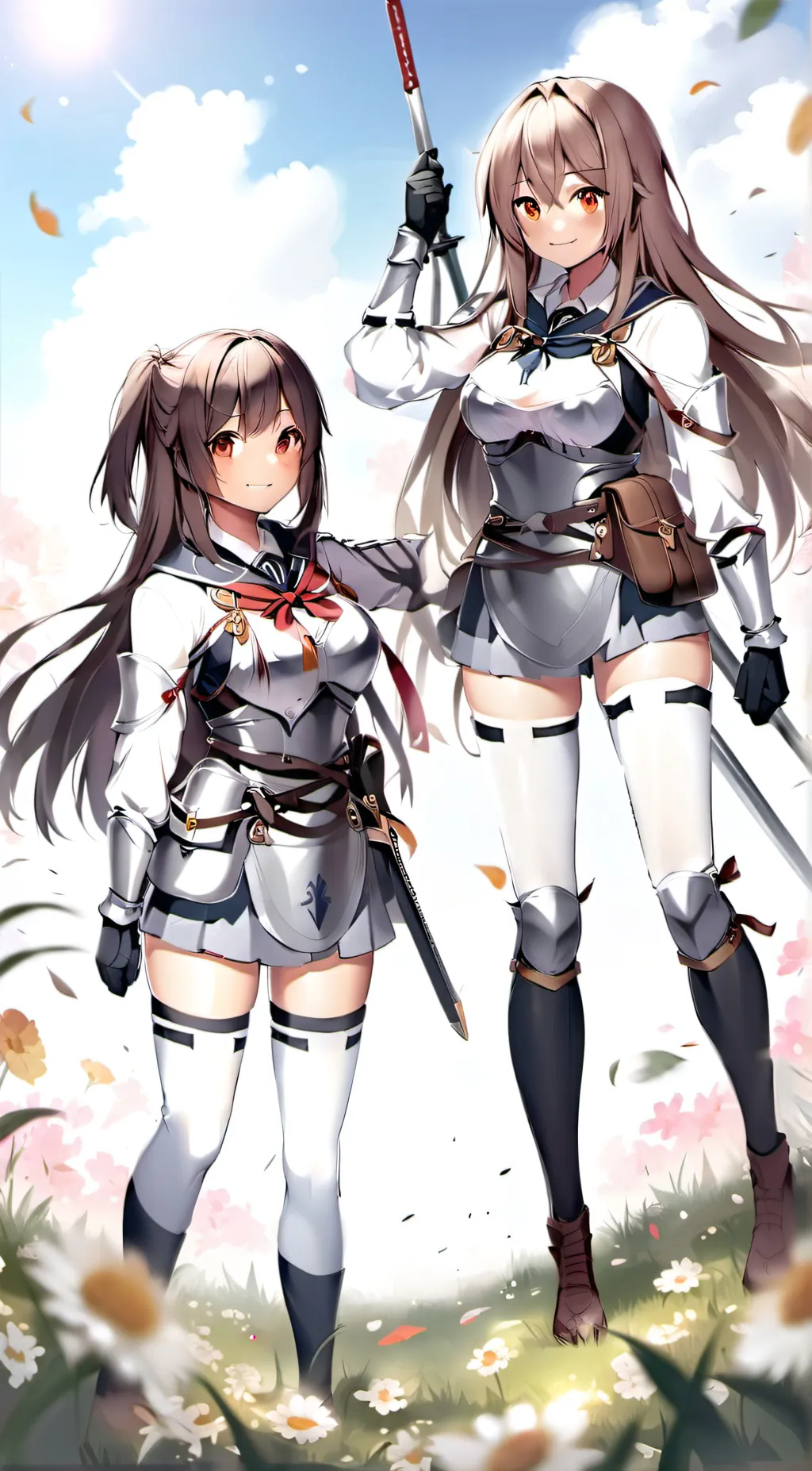 ai character: Sky and May background