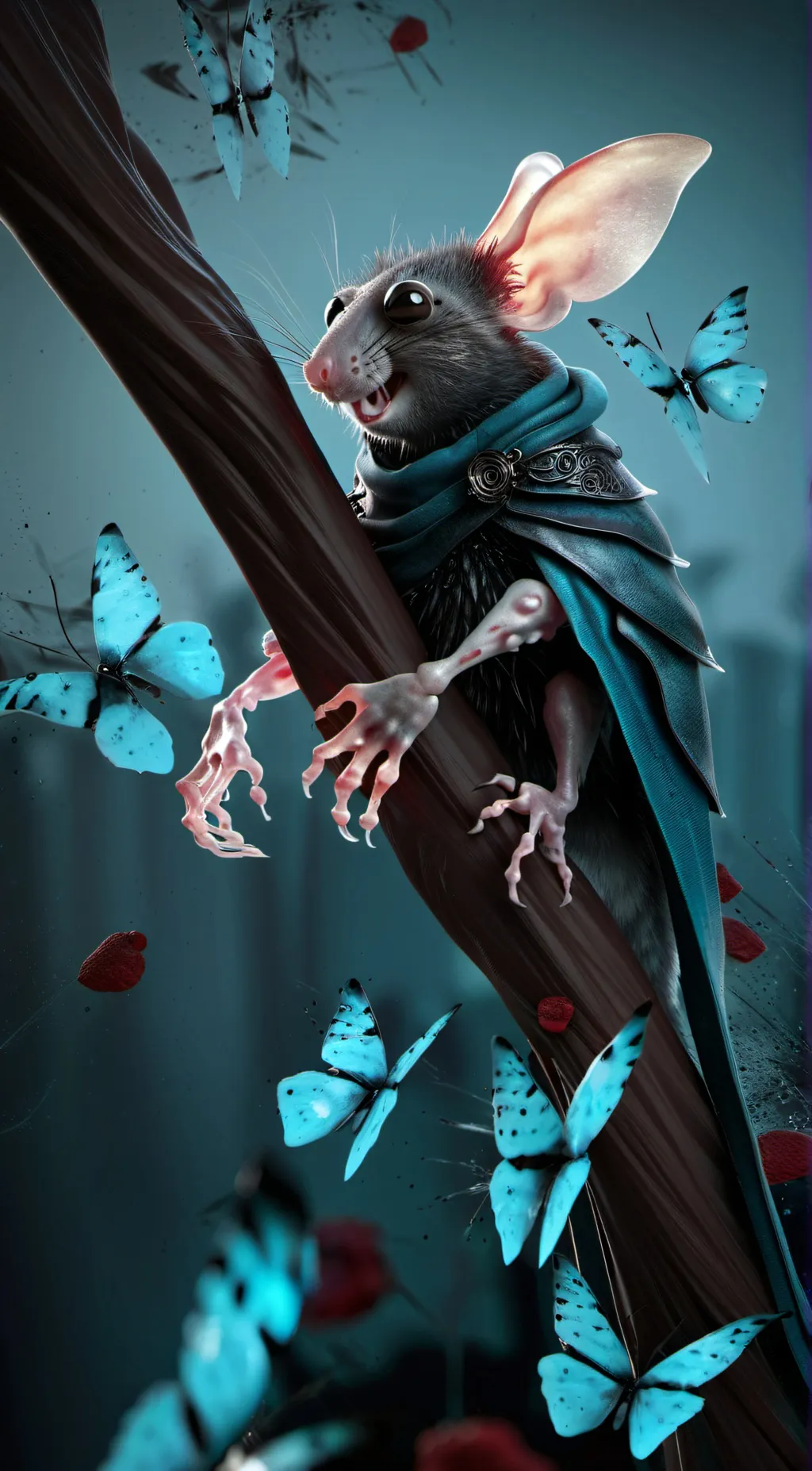 ai character: weird a$$ rat background