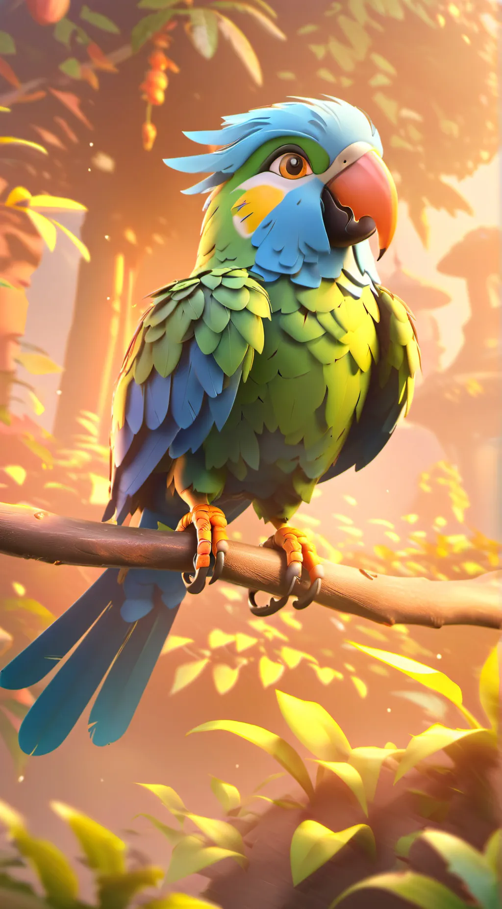 ai character: Serenityparrot background